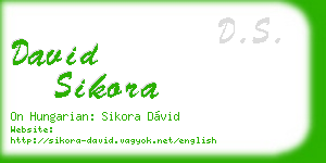 david sikora business card