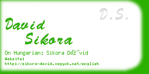 david sikora business card